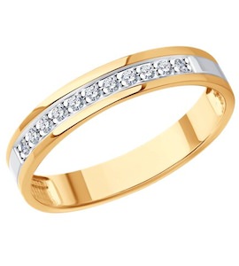 Кольцо из золота с бриллиантами 1110222