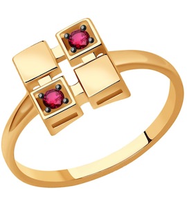 Кольцо из золота с рубинами 4010691
