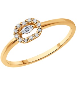 Кольцо из золота с бриллиантами 1012512