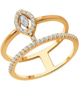 Кольцо из золота с бриллиантами 1012544