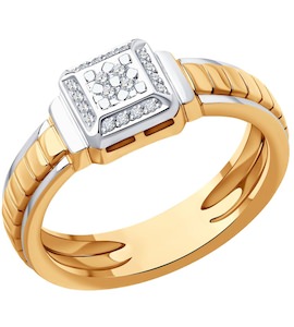 Кольцо из золота с бриллиантами 1012579