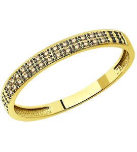 Кольцо из желтого золота с бриллиантами 1012587-2