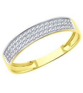 Кольцо из желтого золота с бриллиантами 1012629-2