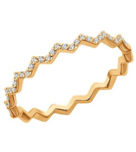 Кольцо из золота с бриллиантами 1012663