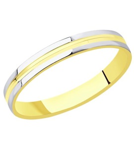 Обручальное кольцо из комбинированного золота 110153-2