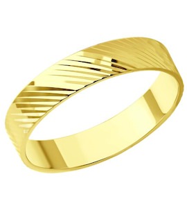 Кольцо обручальное из желтого золота 110224-2
