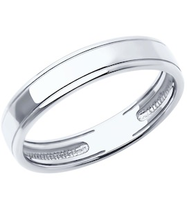 Обручальное кольцо из белого золота 110247-3