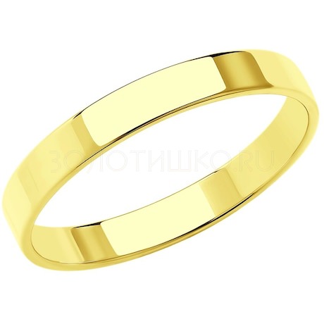 Обручальное кольцо из желтого золота 111227-2