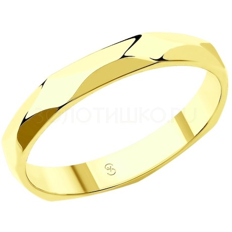 Обручальное кольцо из желтого золота 113010-01