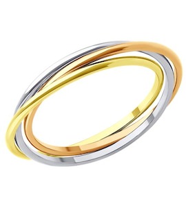 Кольцо из комбинированного золота 51-111-02314-1