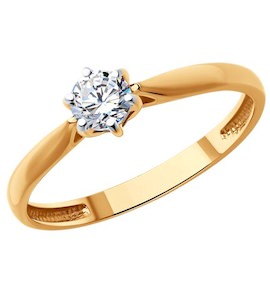 Кольцо из золота с бриллиантом 51-210-01856-1