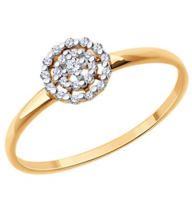 Кольцо из золота с бриллиантами 51-210-02092-1