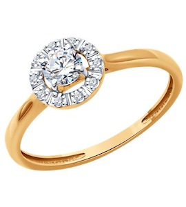 Кольцо из золота с бриллиантами 51-210-02422-1