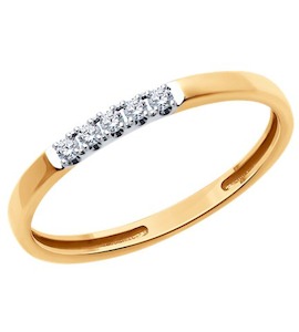 Кольцо из золота с бриллиантами 51-211-02227-1