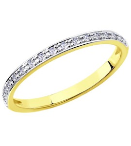 Кольцо из желтого золота с бриллиантами 53-210-00009-1