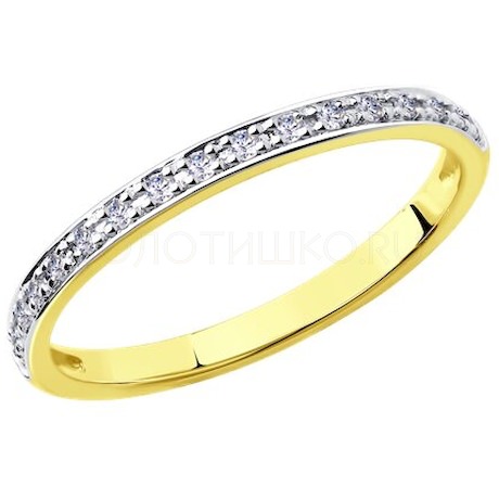 Кольцо из желтого золота с бриллиантами 53-210-00009-1