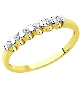 Кольцо из желтого золота с бриллиантами 53-210-01318-1