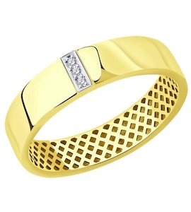 Кольцо из желтого золота с бриллиантами 53-210-01352-1