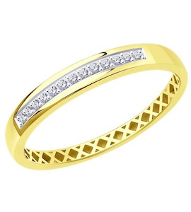 Кольцо из желтого золота с бриллиантами 53-210-01356-2