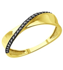 Кольцо из желтого золота с бриллиантами 53-210-01892-3