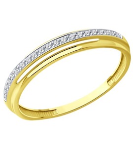Кольцо из желтого золота с бриллиантами 53-210-01897-1