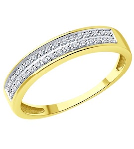 Кольцо из желтого золота с бриллиантами 53-210-01922-1