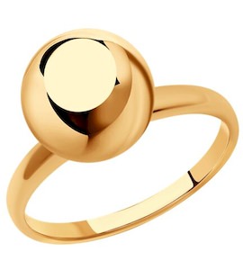 Кольцо из золочёного серебра 93-110-01473-1