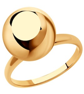 Кольцо из золочёного серебра 93-110-01474-1