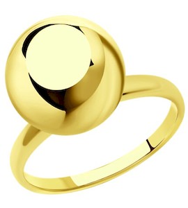 Кольцо из золочёного серебра 93-110-01474-2