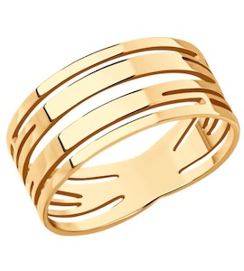 Кольцо из золочёного серебра 93-110-01608-1