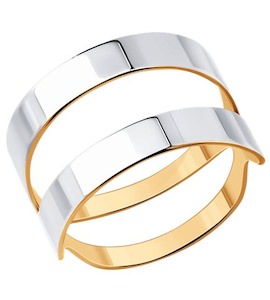 Кольцо из золочёного серебра 93-110-01665-1