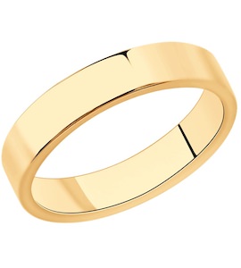 Обручальное кольцо из золочёного серебра 93110025