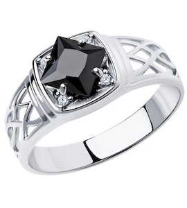 Кольцо из серебра с фианитами 94-110-00923-1
