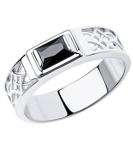 Кольцо из серебра с фианитом 94-110-00943-1