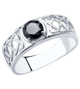Кольцо из серебра с фианитом 94-110-00956-1