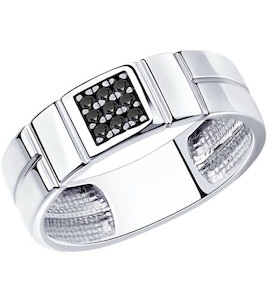 Кольцо из серебра с фианитами 94-110-01182-1