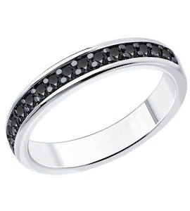 Кольцо из серебра с фианитами 94-110-01549-1
