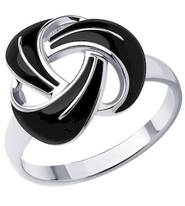 Кольцо из серебра с эмалью 94-110-01658-1