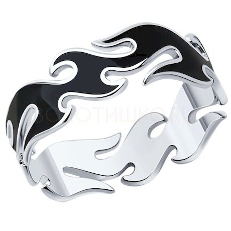 Кольцо из серебра с эмалью 94-110-01813-1