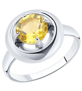Кольцо из серебра с цитрином 94-310-00782-3