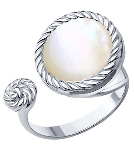 Кольцо из серебра с перламутром 94-310-01627-1