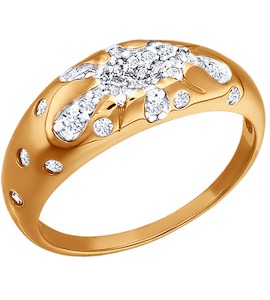 Кольцо из золота с фианитами 015960