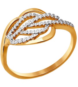 Кольцо из золота с фианитами 016500