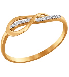 Кольцо из золота с фианитами 016559