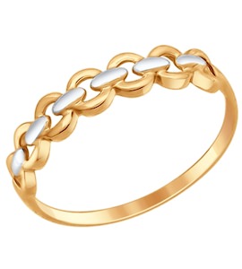 Кольцо из золота с алмазной гранью 017338