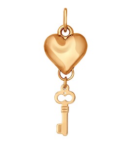 Подвеска из золота «Ключ от сердца» 033472