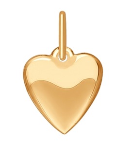 Подвеска "Сердце" из золота 035184