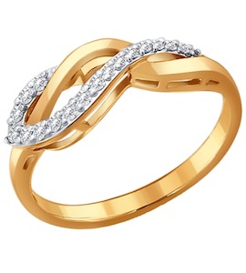 Кольцо из золота с бриллиантами 1010604