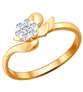 Кольцо из золота с бриллиантами 1010614