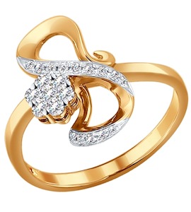 Кольцо из золота с бриллиантами 1010809